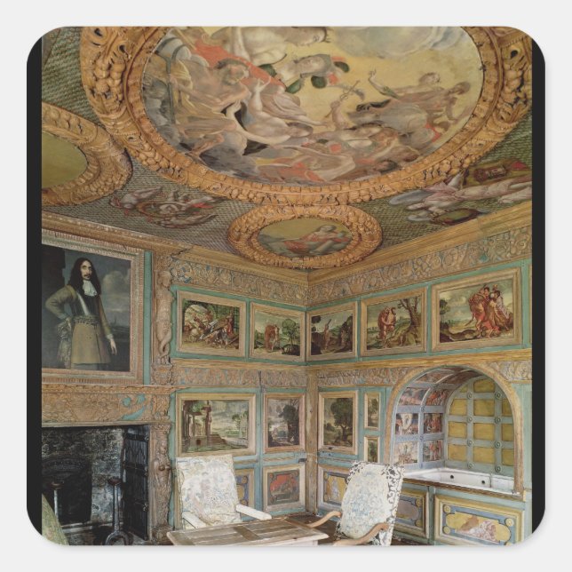 Interior of the 'Salle Louis XIV' Square Sticker (Front)