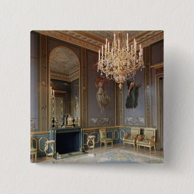 Interior of the Salon de Musique 15 Cm Square Badge (Front)