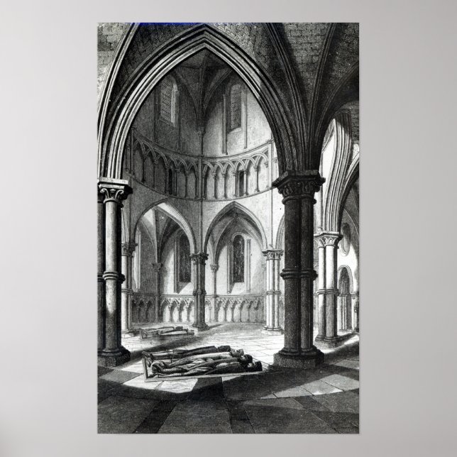 Interior of the Temple Church Poster (Front)