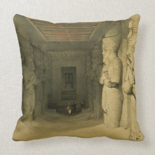 Interior of the Temple of Abu Simbel, from "Egypt Cushion
