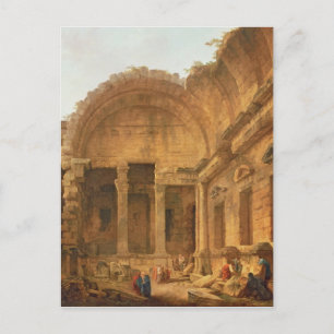 Interior of the Temple of Diana at Nimes, 1787 Postcard