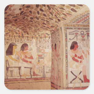 Interior of the Tomb of Sennefer, New Kingdom Square Sticker