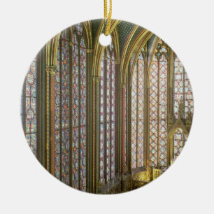 Interior of the upper chapel looking east, begun 1 ceramic tree decoration