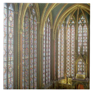 Interior of the upper chapel looking east, begun 1 tile