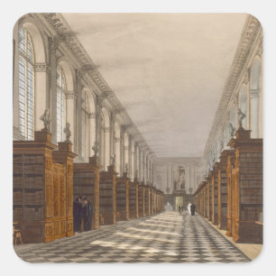 Interior of Trinity College Library, Cambridge, fr Square Sticker