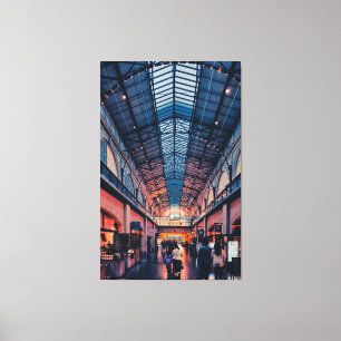 Interior San Francisco Ferry Building Marketplace Canvas Print
