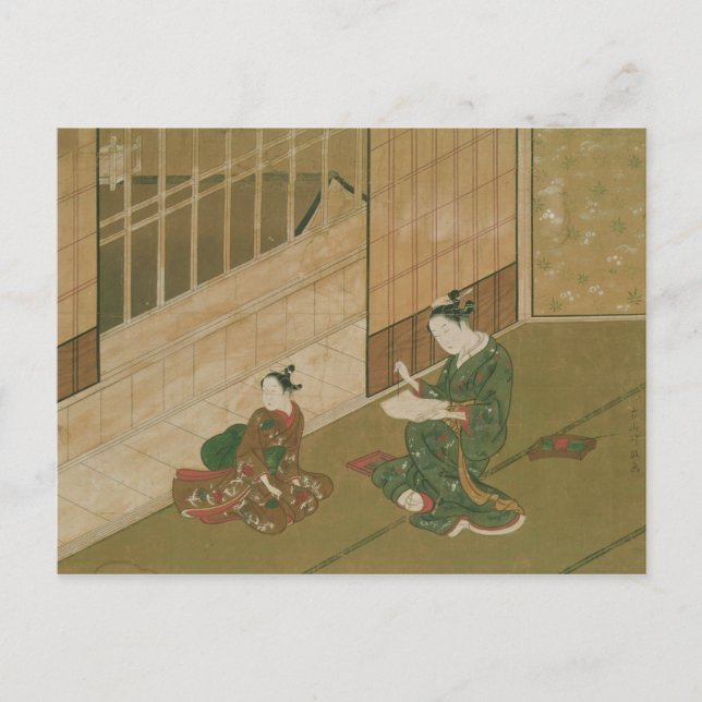 Interior scene, c.1730 postcard (Front)