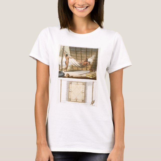 Interior scene depicting indians (color engraving T-Shirt (Front)