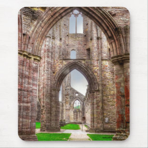 Interior View of Ancient Tintern Abbey Wales, UK Mouse Pad