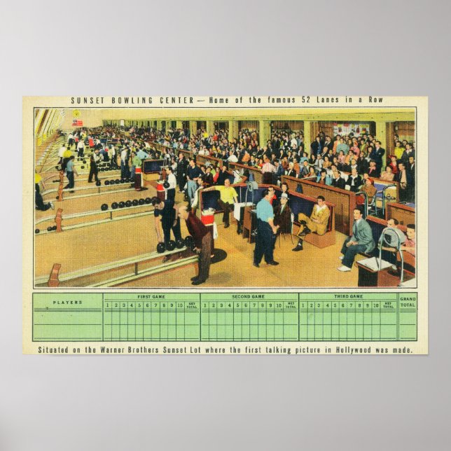 Interior View of Sunset Bowling Centre 2 Poster (Front)