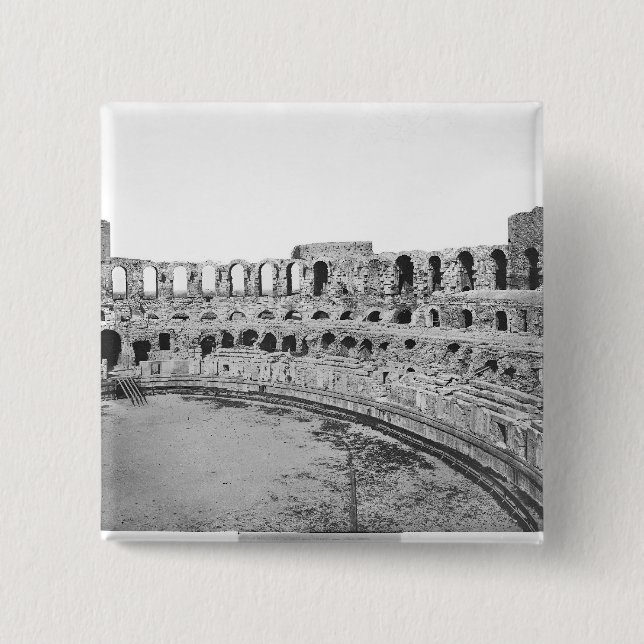 Interior view of the amphitheatre 15 cm square badge (Front)