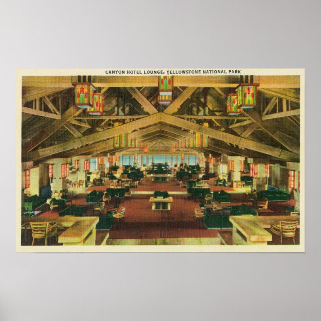 Interior View of the Canyon Hotel Lounge Poster (Front)