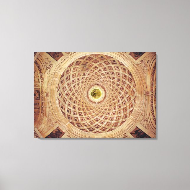 Interior view of the cupola in the chapel canvas print (Front)