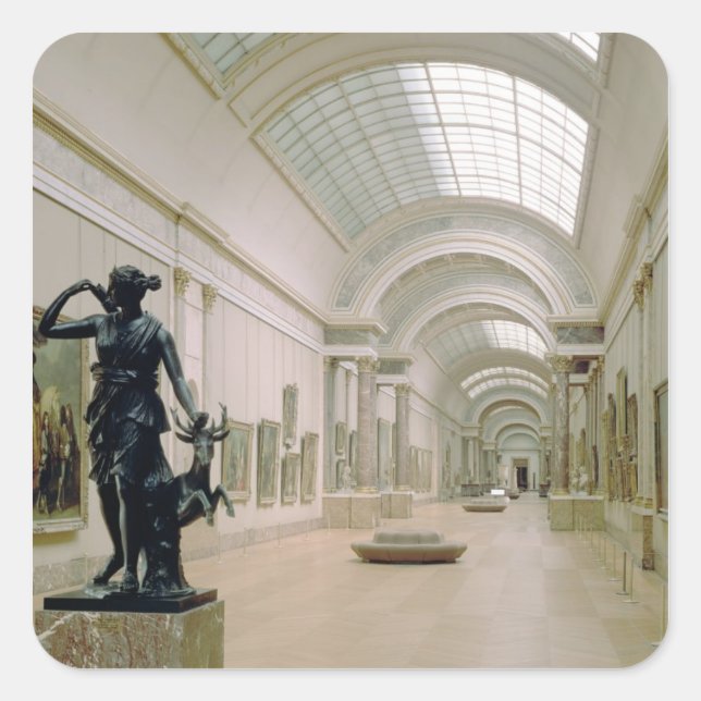 Interior view of the Grande Galerie Square Sticker (Front)
