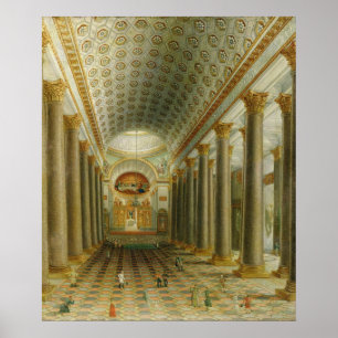 Interior view of the Kazan Cathedral Poster