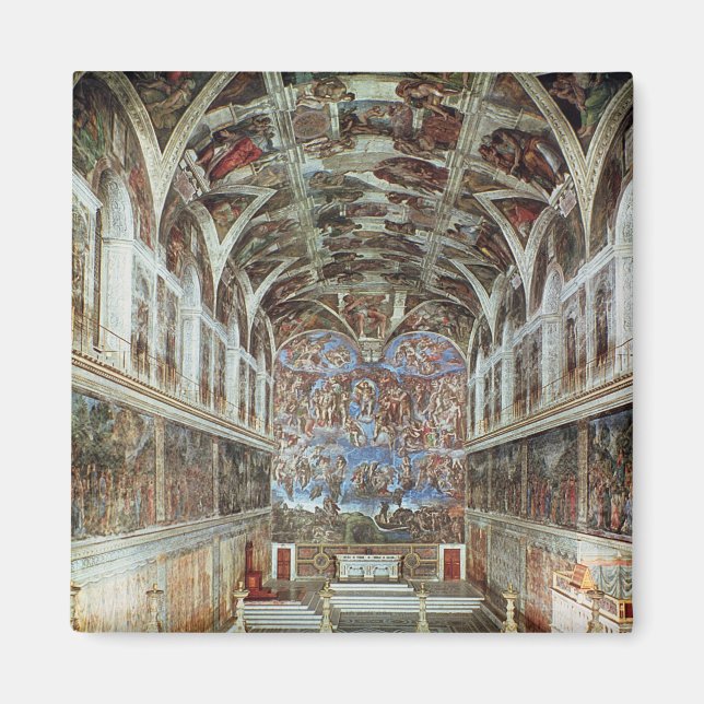 Interior view of the Sistine Chapel Magnet (Front)
