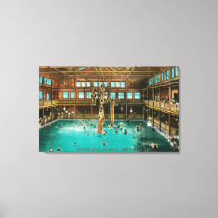 Interior View of the Swimming Baths Canvas Print