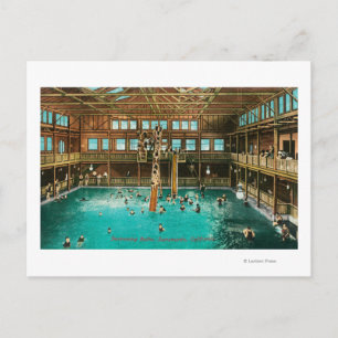 Interior View of the Swimming Baths Postcard