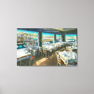Interior View of the Vista del Mar Restaurant Canvas Print