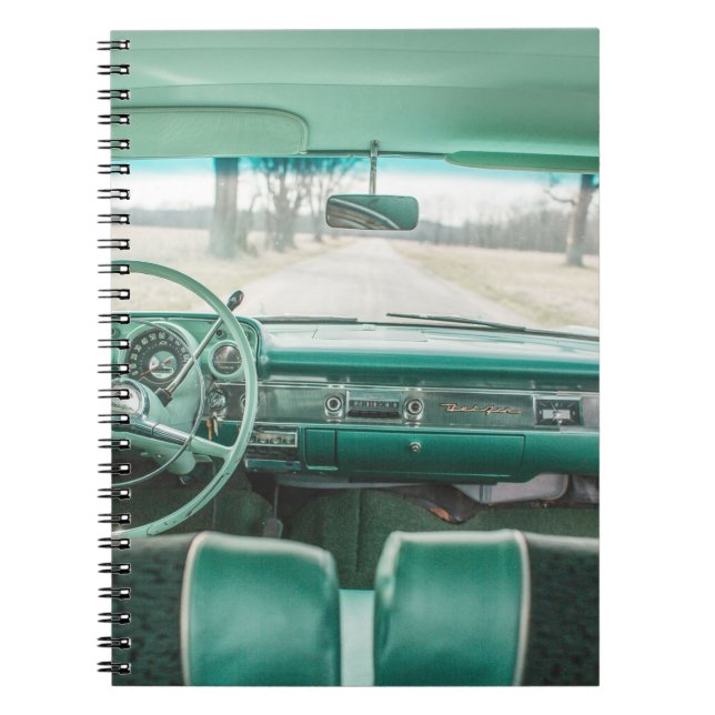 INTERIOR VIEW OF VEHICLE ON ROAD NOTEBOOK (Front)