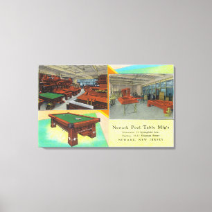 Interior Views of Newark Pool Table Canvas Print