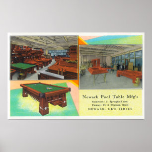 Interior Views of Newark Pool Table Poster