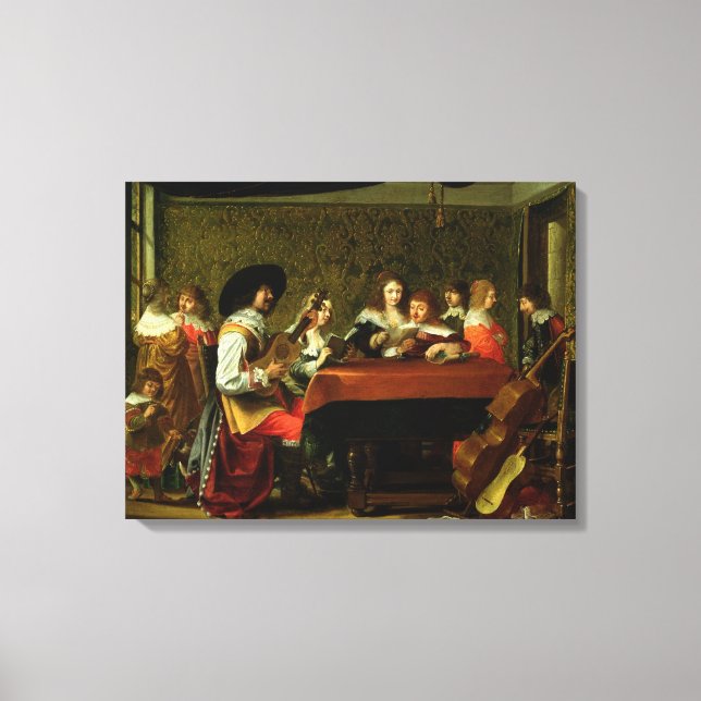 Interior with Musicians and Singers Canvas Print (Front)