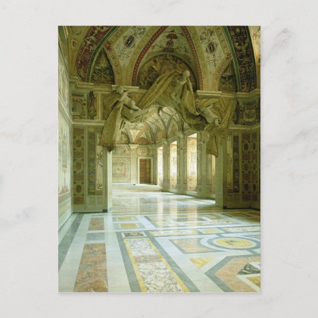 Interior with view of sculpted angels postcard (Front)