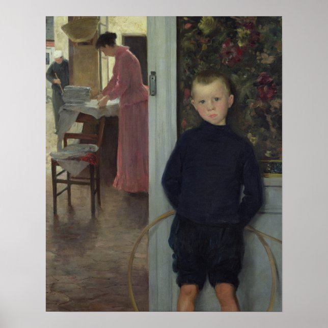Interior with Women and a Child Poster (Front)