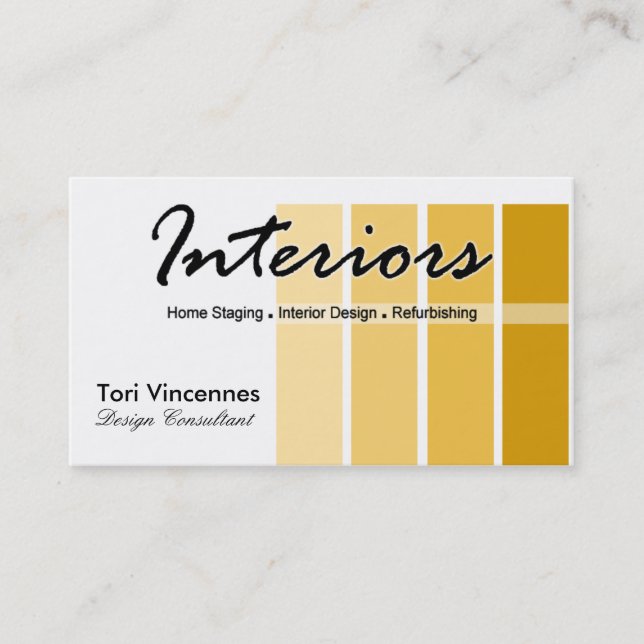 Interiors Home Staging Realty Designer business Card (Front)