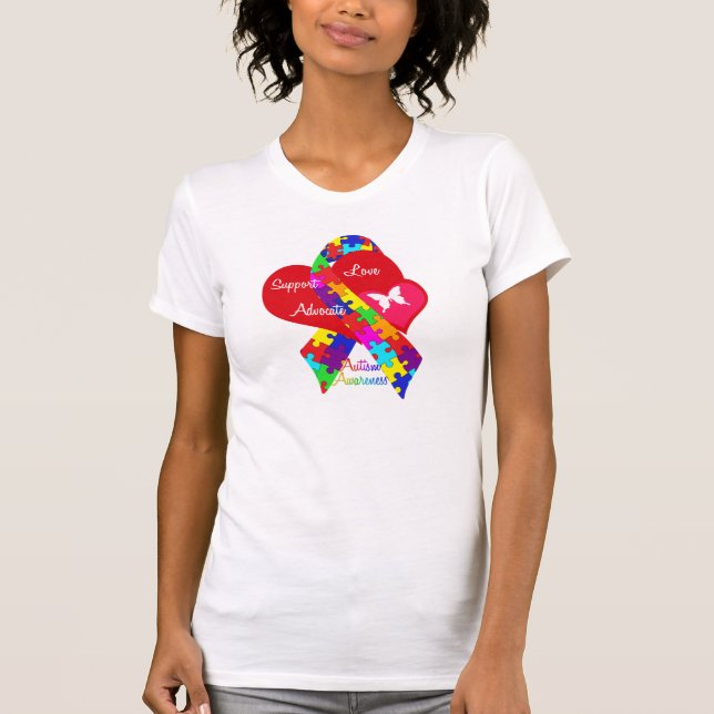 Interlaced Autism Ribbon T-Shirt (Front)