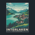 Interlaken Switzerland Green Postcard<br><div class="desc">Interlaken Switzerland Travel Stylist Green</div>