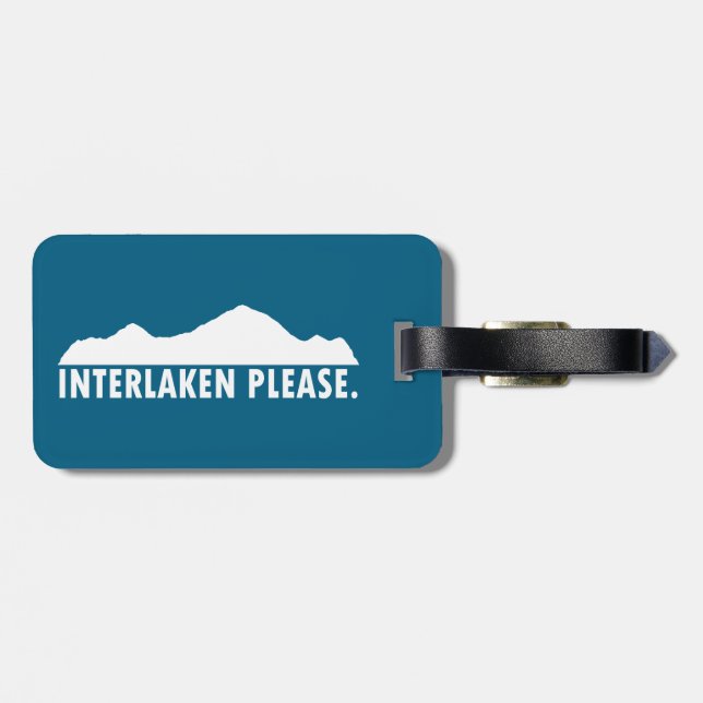 Interlaken Switzerland Please Luggage Tag (Back Horizontal)