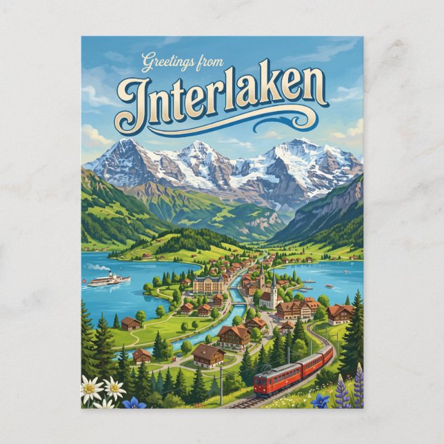 Interlaken Switzerland Postcard (Front)