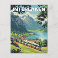 Interlaken Switzerland Travel Vintage
