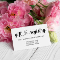 Interlocked Hearts Gift Registry Wedding