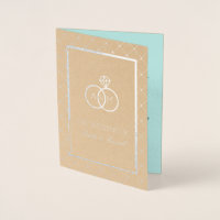 Interlocked Rings - Folded Wedding Invitation