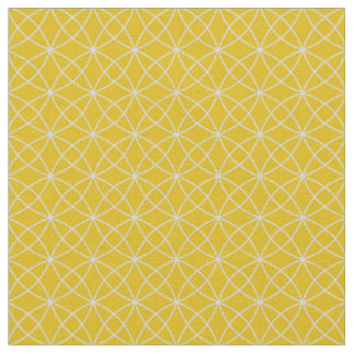 Interlocking Curves on Dark Yellow Fabric