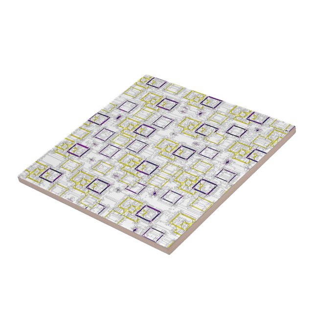 Interlocking Dimensions Ceramic Tile (Side)