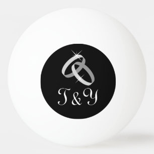 Interlocking engagement rings ping pong balls