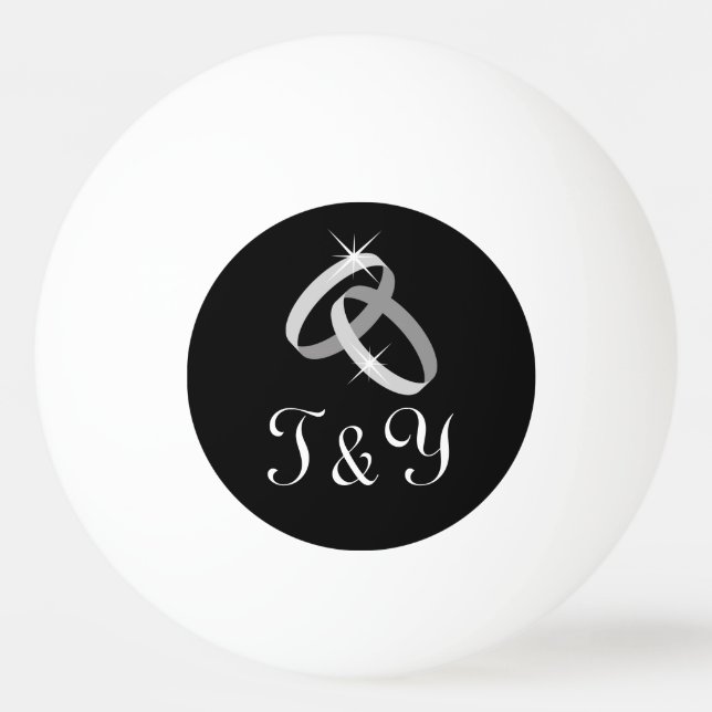 Interlocking engagement rings ping pong balls (Front)