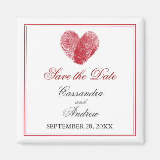 Interlocking Fingerprints Save the Date Magnet
