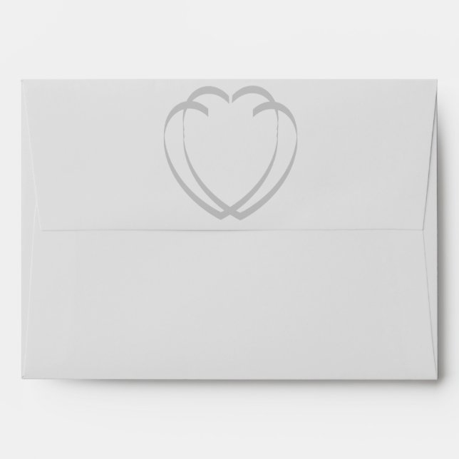 Interlocking Hearts Invitation Envelope (Back (Top Flap))