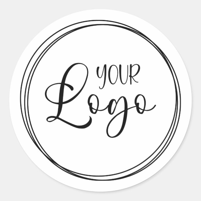 Interlocking Rings for Your Business Logo Classic Round Sticker (Front)