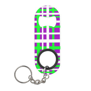 Interlocking Stripes Black Green Purple