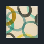 Interlocking Yellow & Blue Circles Wood Wall Art<br><div class="desc">A simple print of interlocking yellow and blue circles by Megan Meagher. The white background lets the colours of the circles pop. Purchase yours today!</div>