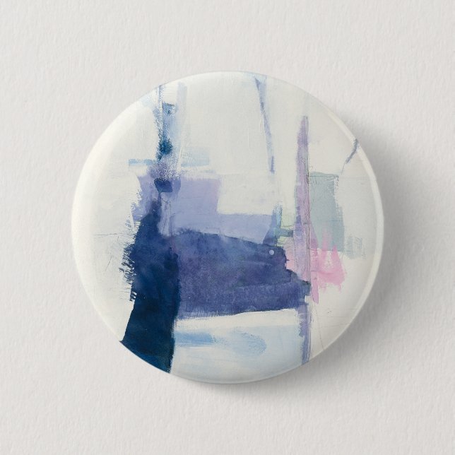 Interlude | Abstract In Blue 6 Cm Round Badge (Front)