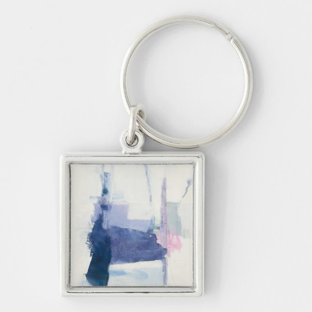 Interlude | Abstract In Blue Key Ring (Front)