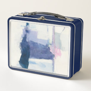 Interlude   Abstract In Blue Metal Lunch Box