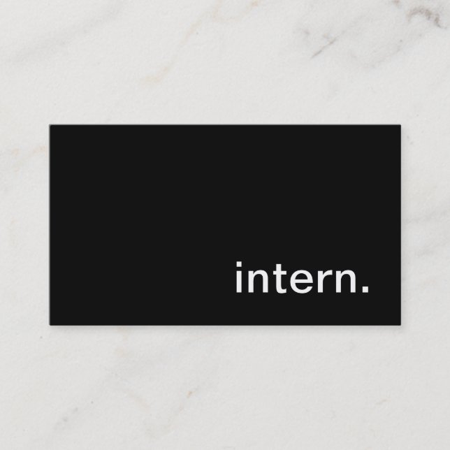 Intern Business Card (Front)